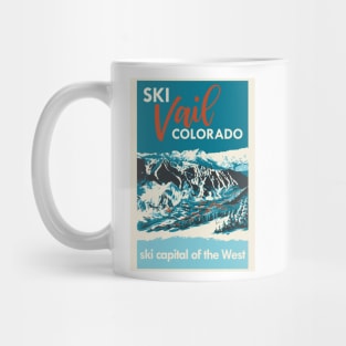 Ski Vail Colorado, vintage poster Mug